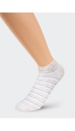 CLE Носки дет.С1218 16-18,18-20 апельсин люрекс, меланж св.бежевый