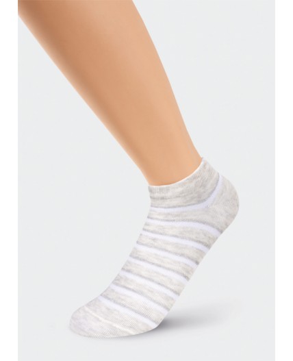 CLE Носки дет.С1218 16-18,18-20 апельсин люрекс, меланж св.бежевый