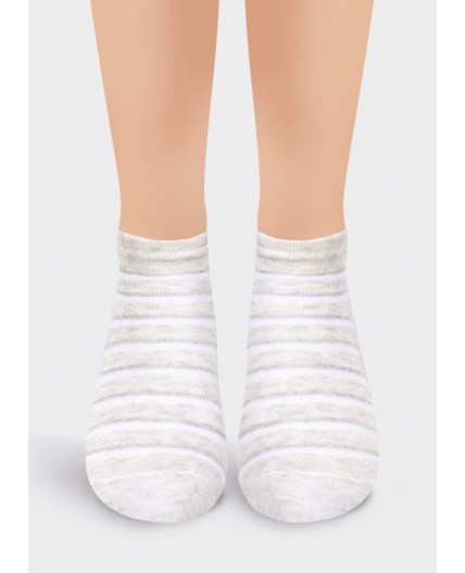 CLE Носки дет.С1218 16-18,18-20 апельсин люрекс, меланж св.бежевый