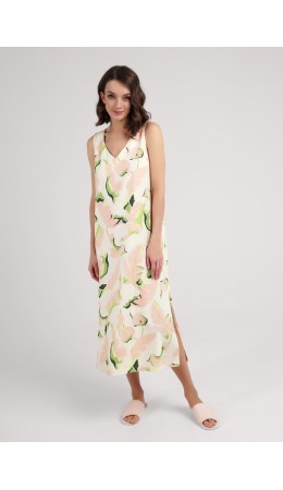 CLE LDR25-1111 Платье жен. Сен-Тропе, персиковый/св.зелёный