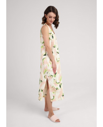 CLE LDR25-1111 Платье жен. Сен-Тропе, персиковый/св.зелёный