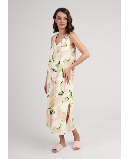 CLE LDR25-1111 Платье жен. Сен-Тропе, персиковый/св.зелёный
