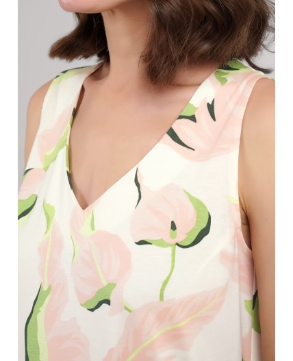 CLE LDR25-1111 Платье жен. Сен-Тропе, персиковый/св.зелёный