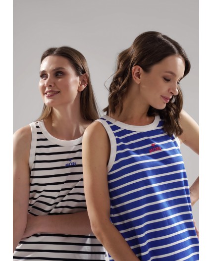 CLE LDR25-1163 Платье жен. Морской, синий/молочный