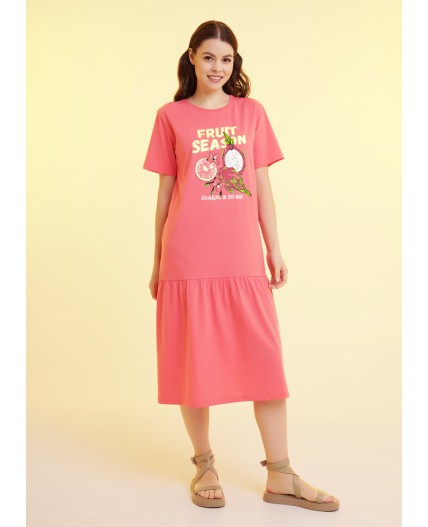 CLE LDR25-1168 Платье жен. Тропикана, св.красный