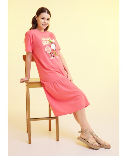 CLE LDR25-1168 Платье жен. Тропикана, св.красный