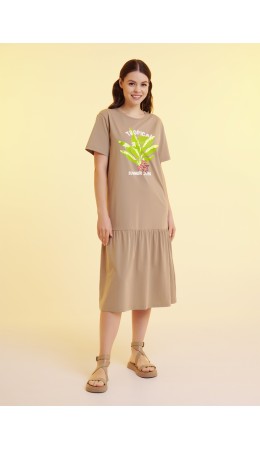 CLE LDR25-1168 Платье жен. Тропикана, св.коричневый