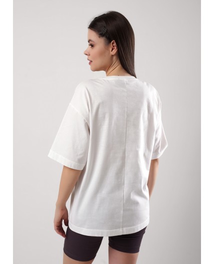 CLE LF25-1159/5 Футболка жен. Мускат, молочный