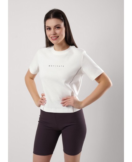 CLE LF25-1159/6 Футболка жен. Мускат, молочный