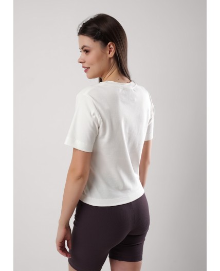 CLE LF25-1159/6 Футболка жен. Мускат, молочный