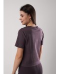 CLE LF25-1159/6 Футболка жен. Мускат, кофейный