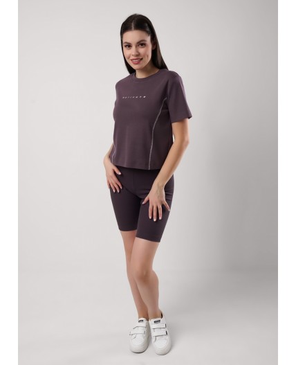 CLE LF25-1159/6 Футболка жен. Мускат, кофейный