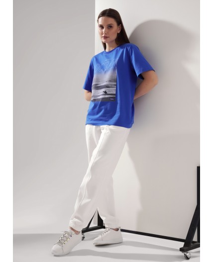 CLE LF25-1163 Футболка жен. Морской, синий