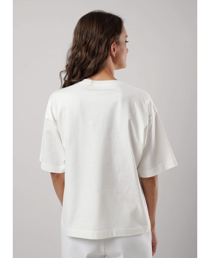 CLE LF25-1163/2 Футболка жен. Морской, молочный