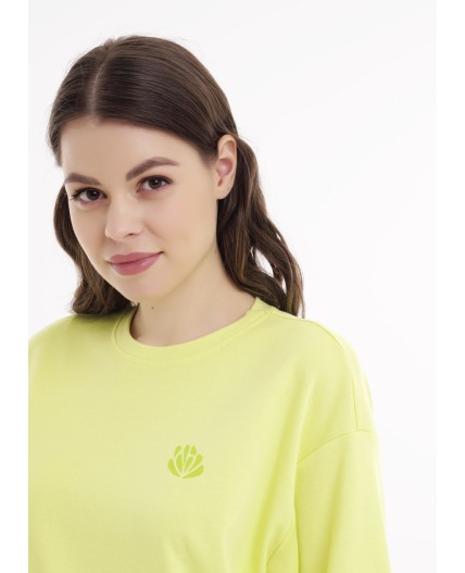 CLE LF25-1168 Футболка жен. Тропикана, св.жёлтый