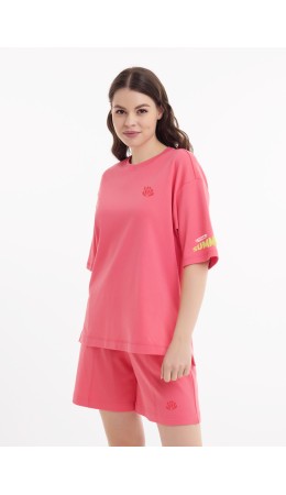 CLE LF25-1168 Футболка жен. Тропикана, св.красный