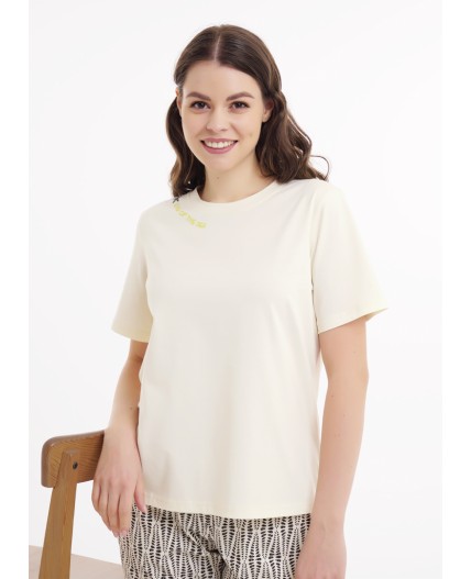 CLE LF25-1168/2у Футболка жен. Тропикана, молочный