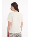 CLE LF25-1168/2у Футболка жен. Тропикана, молочный