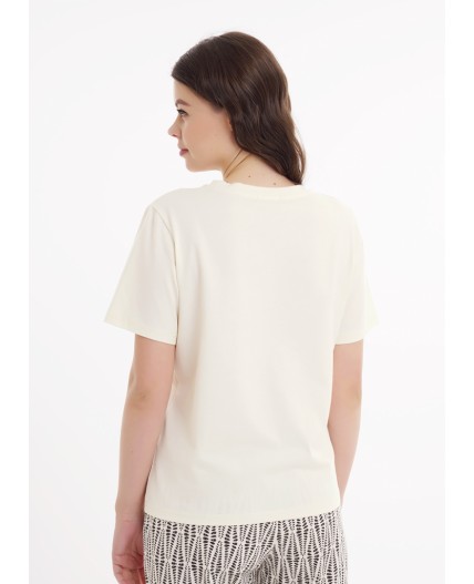 CLE LF25-1168/2у Футболка жен. Тропикана, молочный