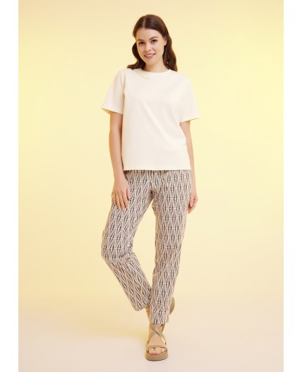 CLE LF25-1168/2у Футболка жен. Тропикана, молочный