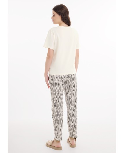 CLE LF25-1168/2у Футболка жен. Тропикана, молочный