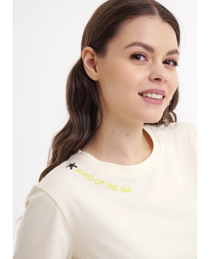 CLE LF25-1168/2у Футболка жен. Тропикана, молочный