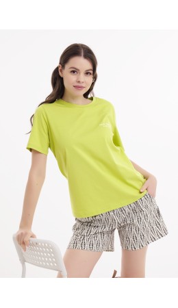 CLE LF25-1168/3у Футболка жен. Тропикана, горчичный