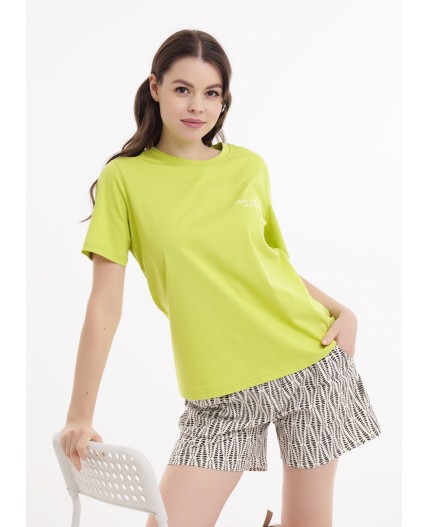 CLE LF25-1168/3у Футболка жен. Тропикана, горчичный
