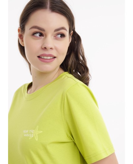 CLE LF25-1168/3у Футболка жен. Тропикана, горчичный