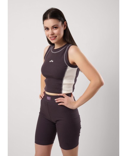 CLE LM25-1159/1 Майка жен. Мускат, кофейный