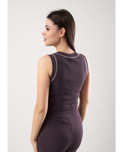 CLE LM25-1159/1 Майка жен. Мускат, кофейный
