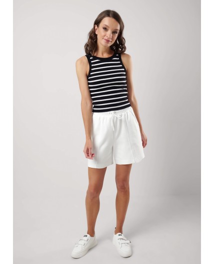 CLE LM25-1163 Майка жен. Морской, чёрный/молочный