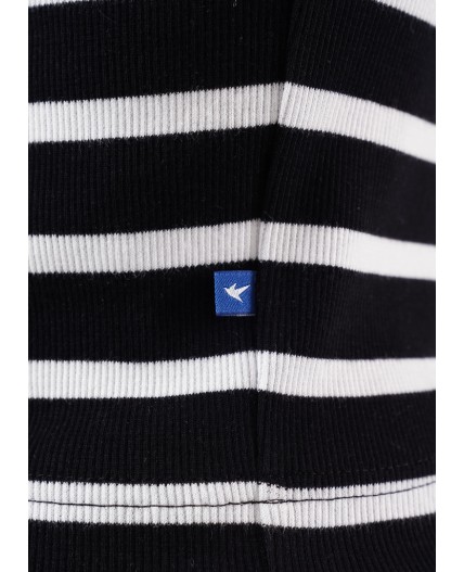 CLE LM25-1163 Майка жен. Морской, чёрный/молочный