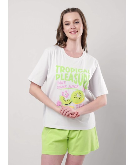 CLE LP25-1158 Комплект жен. Витаминка, св.серый/св.зелёный