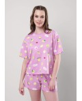 CLE LP25-1158/1 Пижама жен. Витаминка, т.розовый/св.зелёный