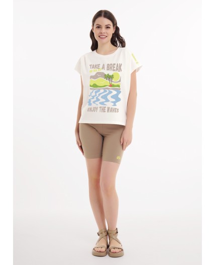 CLE LP25-1168 Набор одежды жен. Тропикана, молочный/св.коричневый