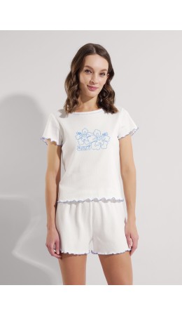CLE LP25-1169/1 Пижама жен. Сёрф, молочный