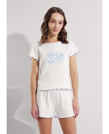 CLE LP25-1169/1 Пижама жен. Сёрф, молочный