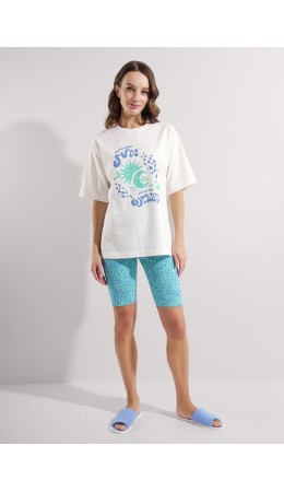 CLE LP25-1169/3 Набор одежды жен. Сёрф, молочный/св.зелёный