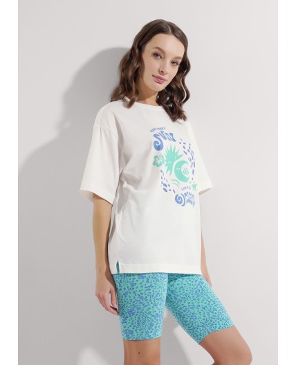 CLE LP25-1169/3 Набор одежды жен. Сёрф, молочный/св.зелёный