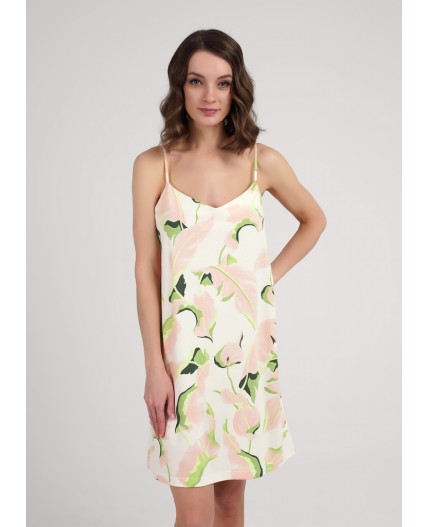 CLE LS25-1111 Сорочка ночн. жен. Сен-Тропе, персиковый/св.зелёный