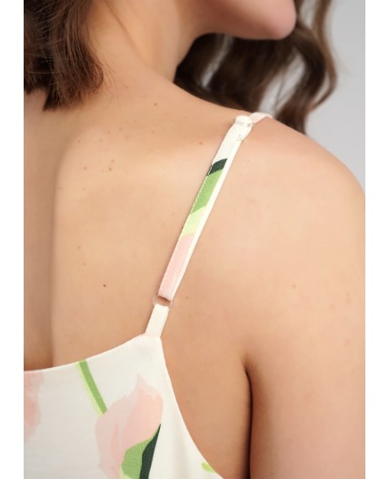 CLE LS25-1111 Сорочка ночн. жен. Сен-Тропе, персиковый/св.зелёный