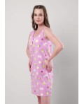 CLE LS25-1158 Сорочка ночн. жен. Витаминка, т.розовый/св.зелёный