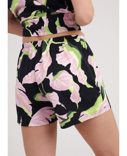 CLE LSET25-1111/1 Пижама жен. Сен-Тропе, чёрный/розовый