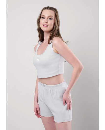 CLE LSET25-1158 Пижама жен. Витаминка, св.серый