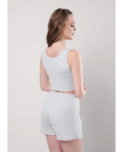 CLE LSET25-1158 Пижама жен. Витаминка, св.серый