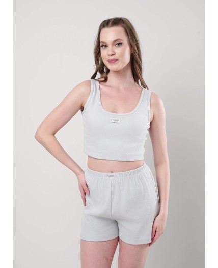CLE LSET25-1158 Пижама жен. Витаминка, св.серый
