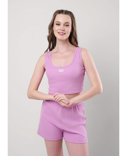 CLE LSET25-1158/1 Пижама жен. Витаминка, т.розовый