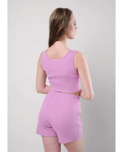 CLE LSET25-1158/1 Пижама жен. Витаминка, т.розовый