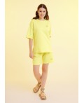 CLE LSH25-1168 Шорты жен. Тропикана, св.жёлтый